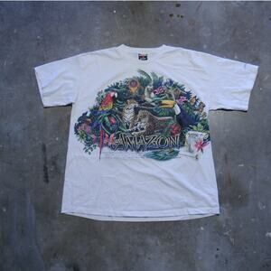 Vintage 90s Signal Amazon Animals Wildlife Single Stitch Cincinnati Zoo Size XXL